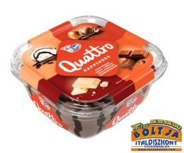 Jégkrém Quattro Happiness Stracciatella, Kakaós-Mogyorós, Fehér Csokoládé, Csokoládé 920g