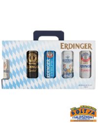 Erdinger Dobozos (1 Hefe,1 Dunkel,1 Helles,1 Alkoholmentes) Sörválogatás 4x0,5l PDD+pohár