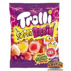   Trolli Super Brain Gyümölcs Ízű Töltött Gumicukorka 100g