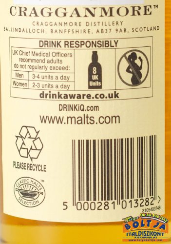 Cragganmore 12 Years Old Speyside Single Malt Scotch Whisky 0,2l / 40% PDD