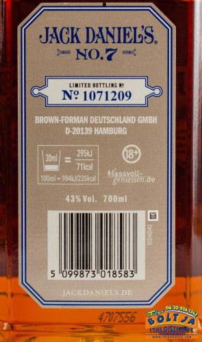 Jack Daniel's Old No 7 Legacy  Edition 3 0,7l / 43%