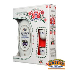   Várda Kulacs Szilvapálinka Hollóházi Porcelán Kulacs 2 pohárral 0,35l / 40% PDD