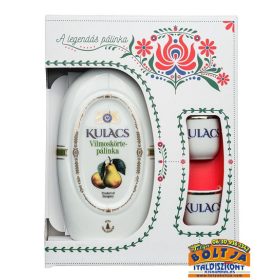   Várda Kulacs Vilmoskörte Pálinka Hollóházi Porcelán Kulacsban 2 pohárral 0,35l / 40% PDD