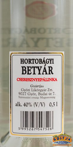 Hortobágyi Betyár Cseresznyepálinka 0,5l / 40% PDD