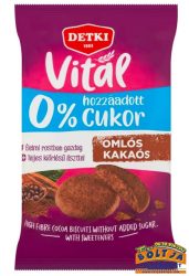 Detki Vital Omlós Kakaós Keksz Cukor Nélkül, Édesítőszerekkel 180g Detki Vital Omlós Kakaós Keksz Cukor Nélkül, Édesítőszerekkel 180g