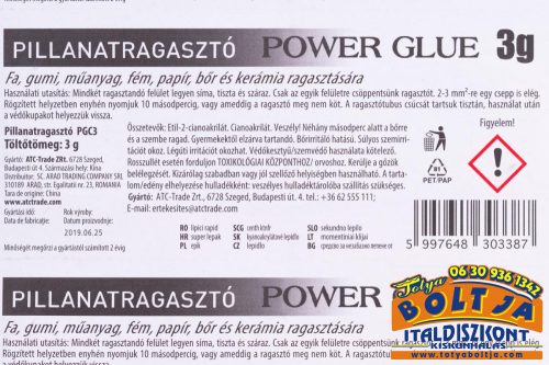 Pillanatragasztó Power Glue  3g