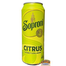 Soproni Citrus Szűretlen Lager Sör (dobozos) 0,5l / 4% DRS