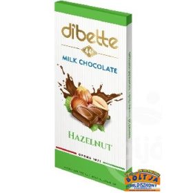 Dibette Táblás Tejcsokoládé Mogyoró Ízű Krémmel 80g