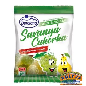 Bergland Savanyú Cukor Körte-Szőlő 70g