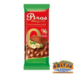   Piros Mogyorós Tejcsokoládé 80% Hozzáadott Cukor Nélkül 70g