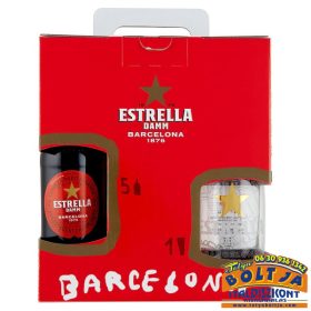 Estrella Damm Sörválogatás 5x0,33l / 4,6% PDD+pohár DRS