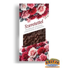   Szeretettel Feliratú Étcsokoládé Áfonyával, Cseresznyével, Ribizlivel 100g