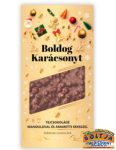   Boldog Karácsonyt Feliratú Tejcsokoládé Mandulával, Amaretti Keksszel 100g