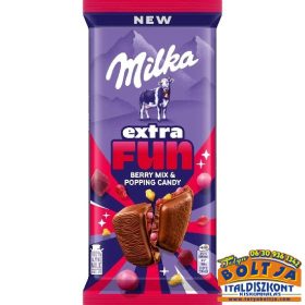 Milka Extra Fun Pattogós Cukor, Bogyós Gyümölcs 150g