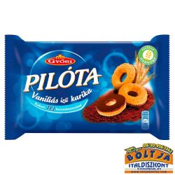 Győri Pilóta Vaníliás Karika Kakaós Tejbevonómasszával 150g Győri Pilóta Vaníliás Karika Kakaós Tejbevonómasszával 150g