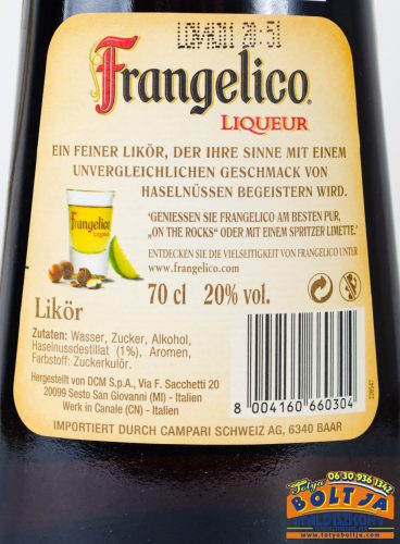Frangelico Mogyorólikőr 0,7l / 20%