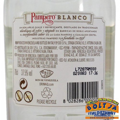 Pampero Blanco Rum 0,7l / 37,5%
