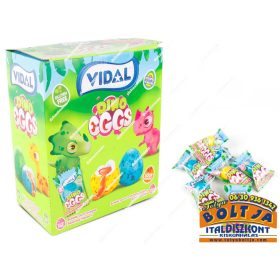   Vidal Dino Eggs Eper, Kóla Ízű Folyadékkal Töltött Rágógumi 5g