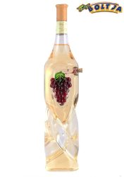 Tokaji Furmint Csavart palackban, külsején vörösboros szőlőfürt 0,545l